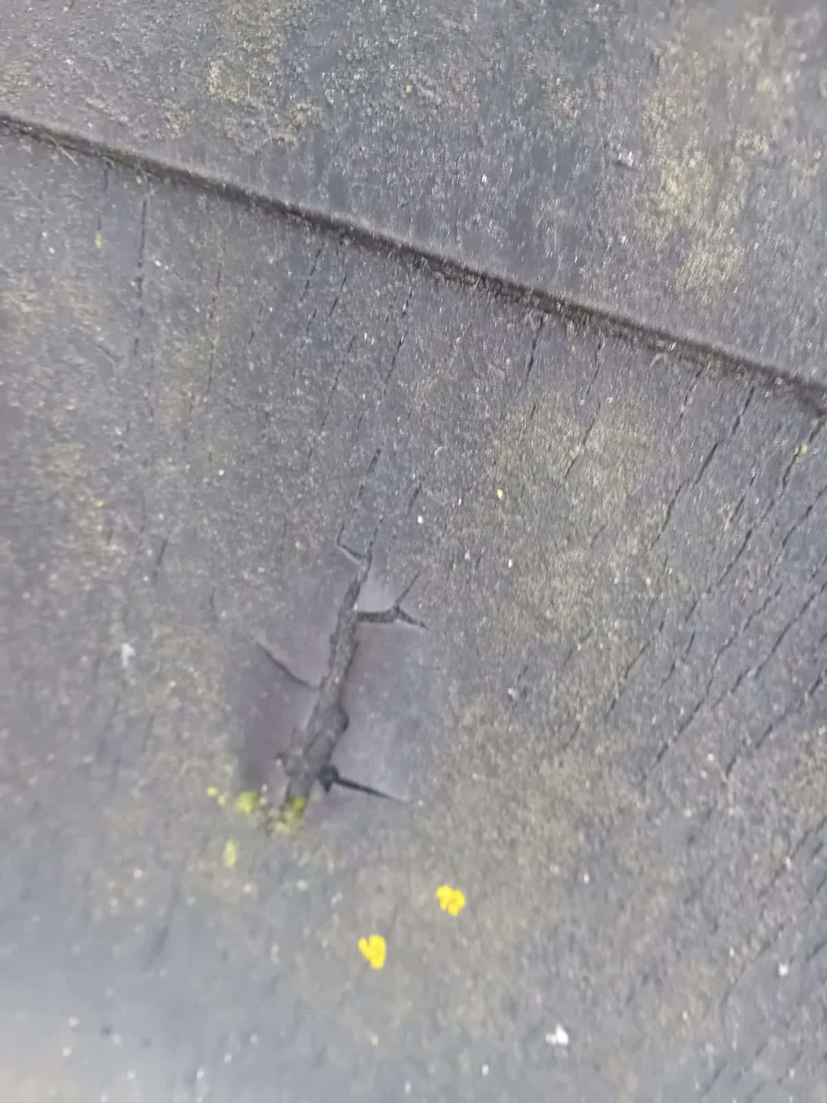 Beschadiging dakbekleding